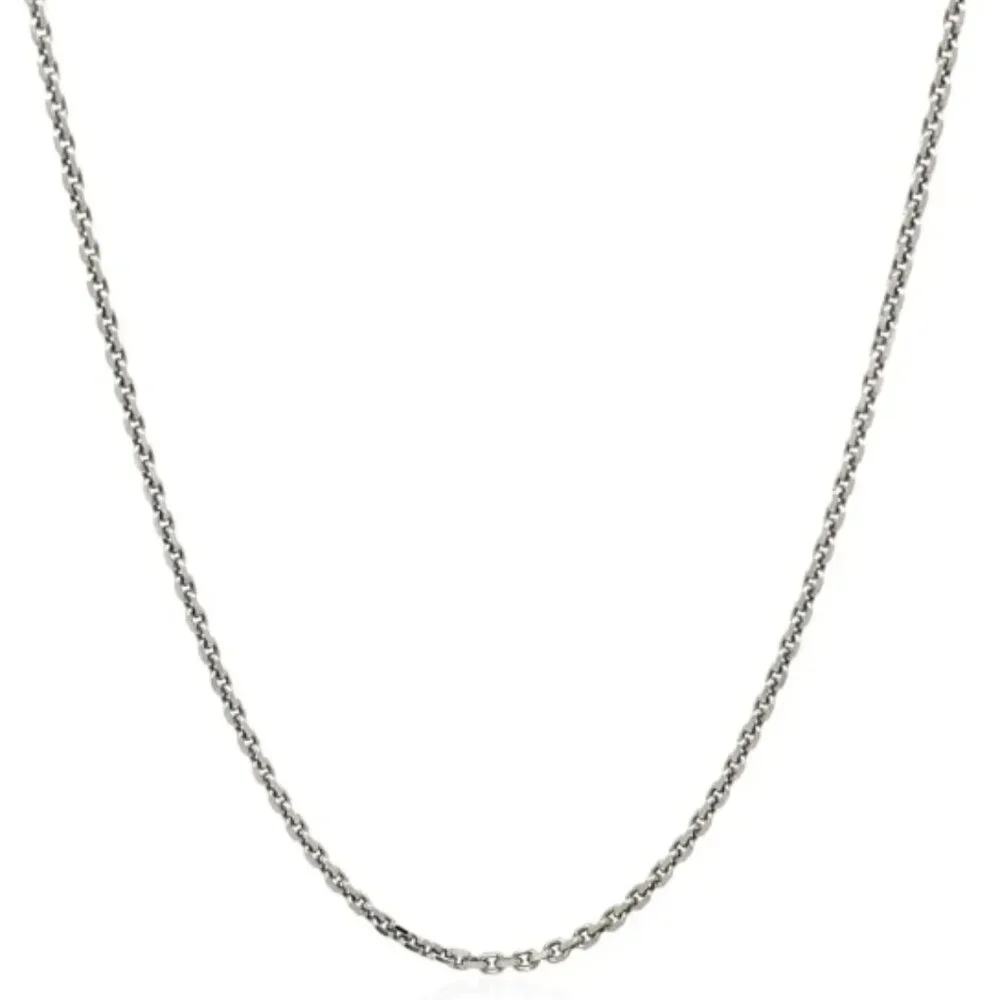 EUC Sterling Silver High Polished Cable Chain 1.4mm - Picture 2 of 5